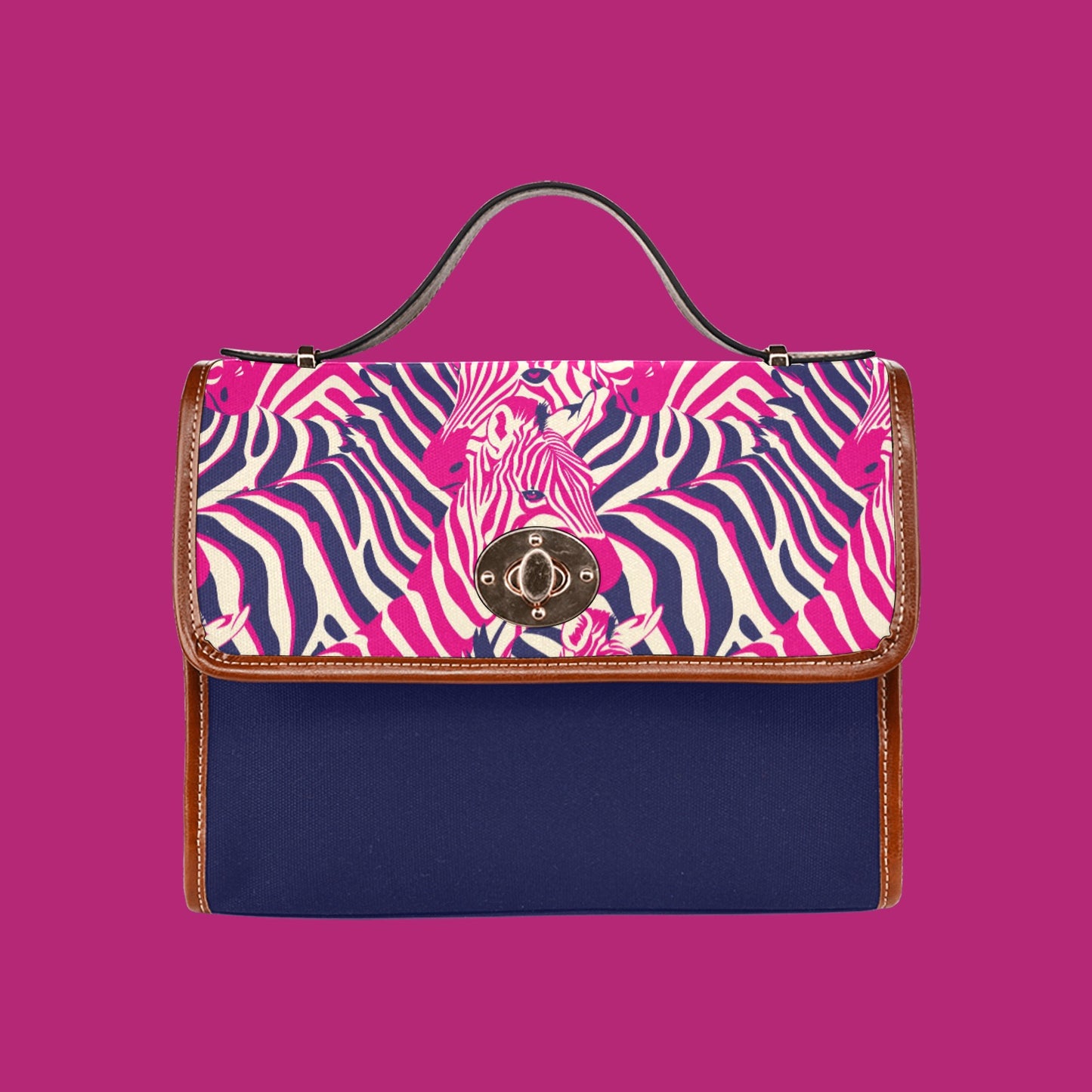 Waterproof Canvas Bag-Brown (All Over Print) (1641)