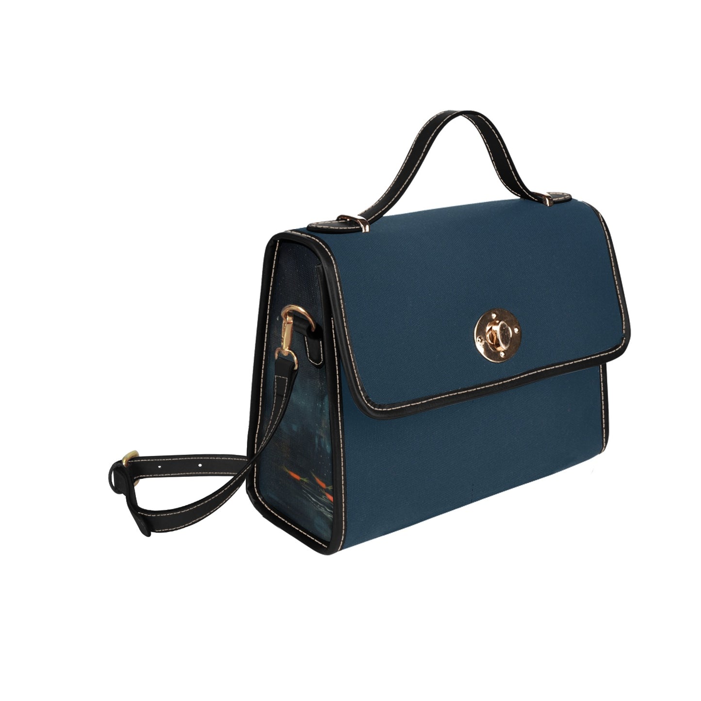A cute leather school style bag with a comfy strap, with two bunny friends.