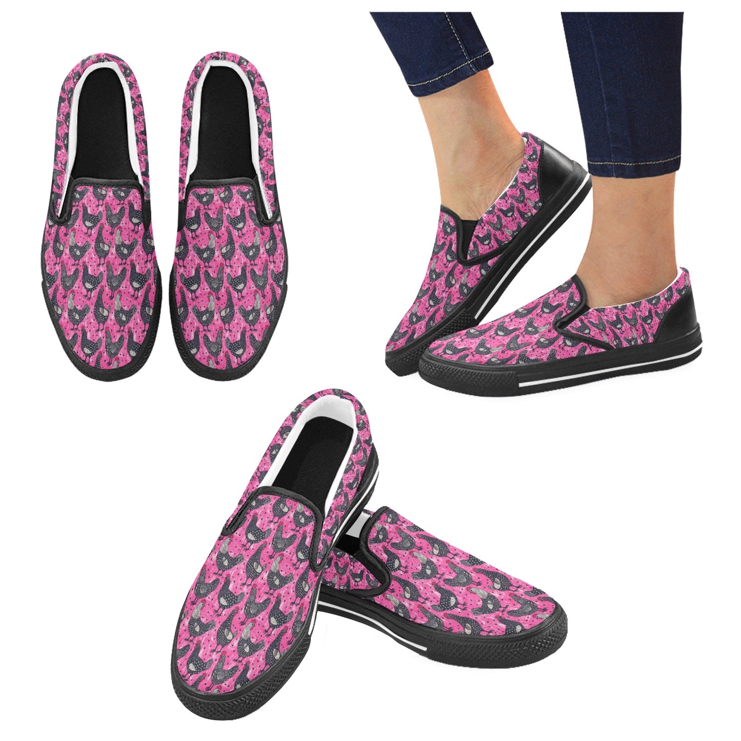 Slip-on Canvas Kid's Shoes (Big Kid) (Model 019)