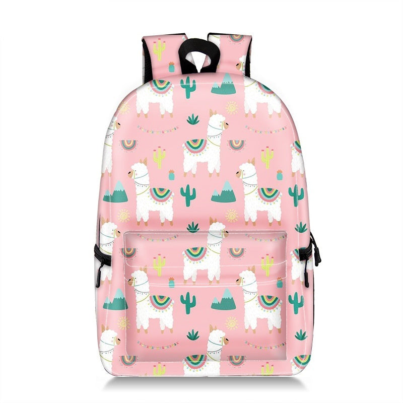Cartoon Animal Printing Large Capacity Student Schoolbag Printing Backpack