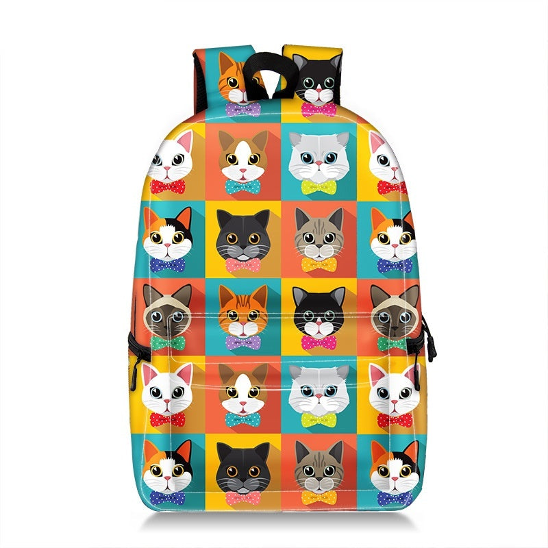 Cartoon Animal Printing Large Capacity Student Schoolbag Printing Backpack