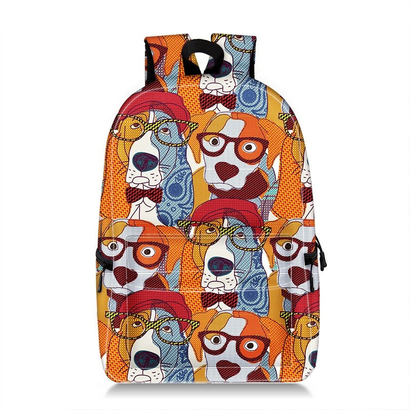 Cartoon Animal Printing Large Capacity Student Schoolbag Printing Backpack