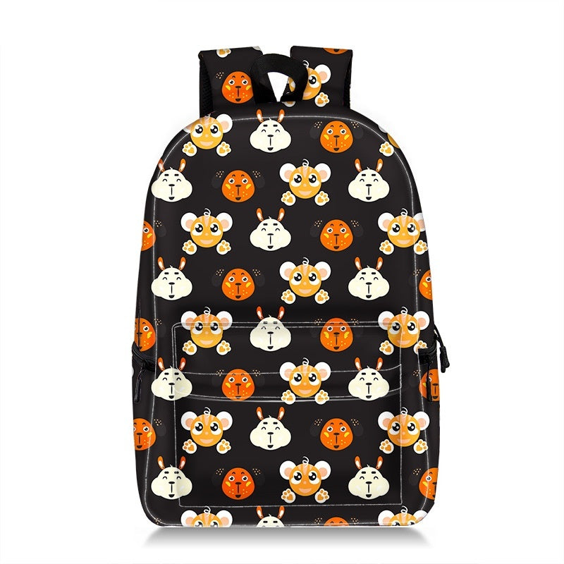 Cartoon Animal Printing Large Capacity Student Schoolbag Printing Backpack