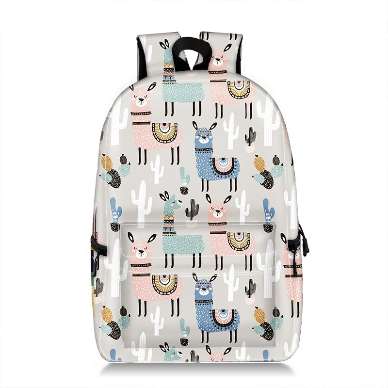 Cartoon Animal Printing Large Capacity Student Schoolbag Printing Backpack