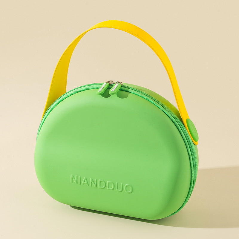 Dopamine-color Shell-shape Cosmetic Bag Multi-purpose Handbags For Women Cosmetics Portable Outing Anti-fall And Dirt-resistant Storage Bags