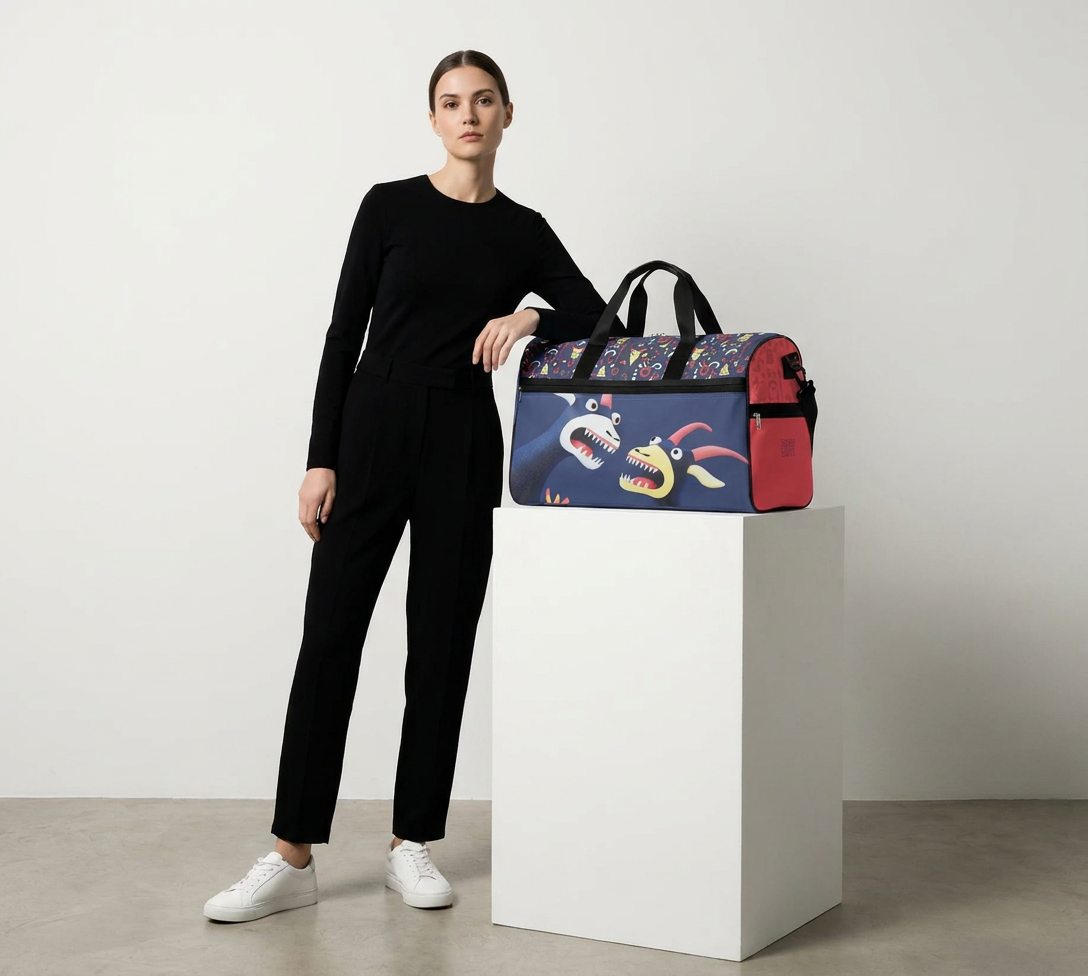Monster Duffle Bag – Canvas Travel, Gym & Weekender Bag