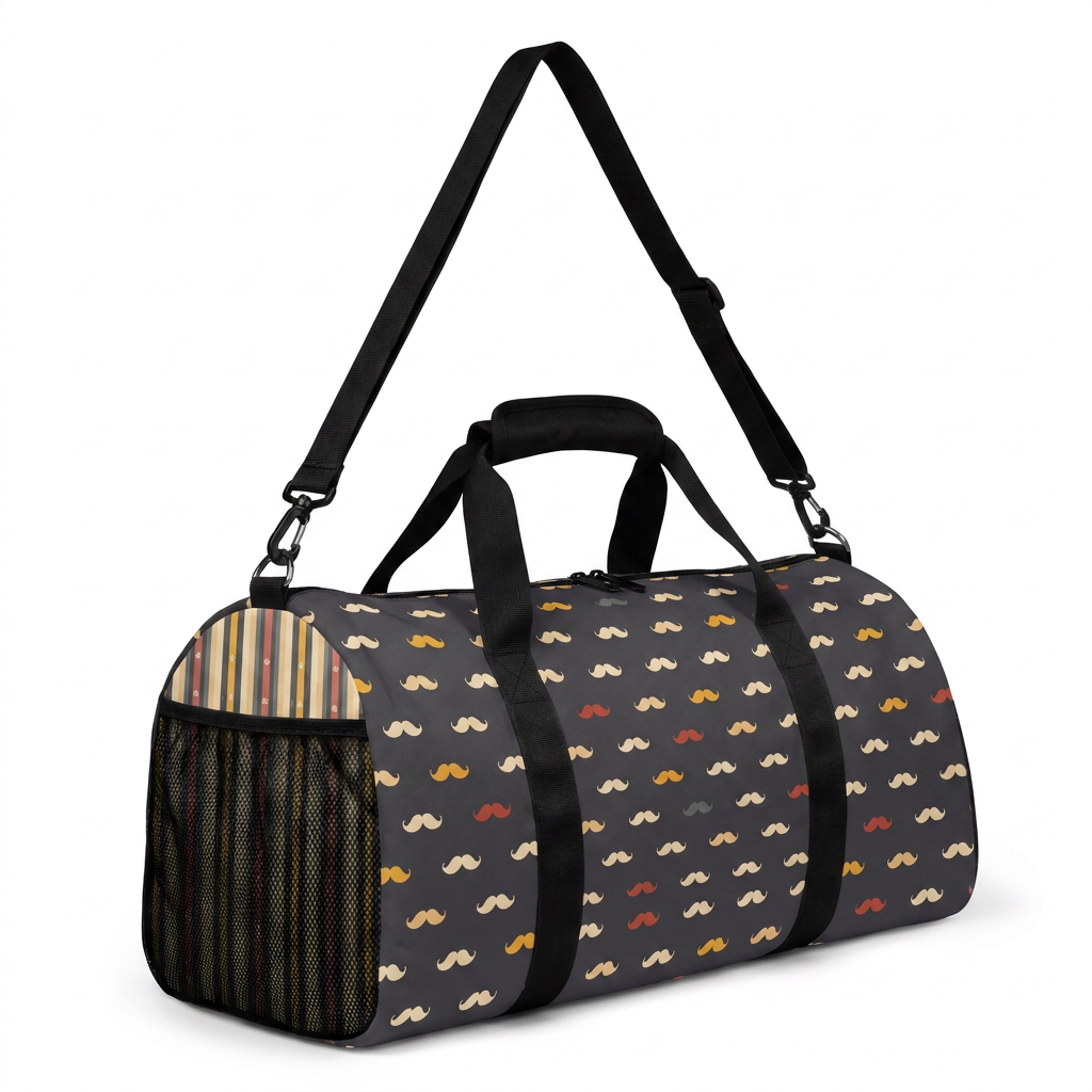 Mustache-print duffel bag (Copy) - Batty