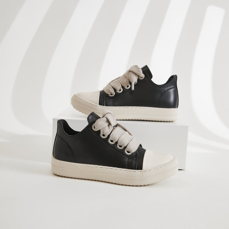 Thick Shoelace Personalized Thick Bottom Stitching Candy Color Women's Shoes