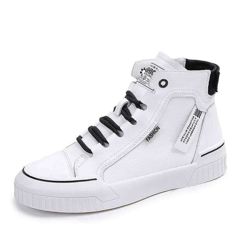 Women's High Top Sneakers Spring Autumn Women vulcanize Shoes White Flats Female Lace Up Trainers Woman Casual Shoes Ankle Boots