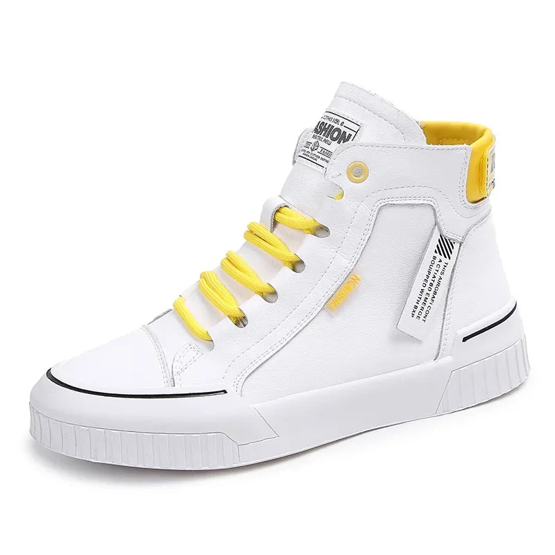 Women's High Top Sneakers Spring Autumn Women vulcanize Shoes White Flats Female Lace Up Trainers Woman Casual Shoes Ankle Boots