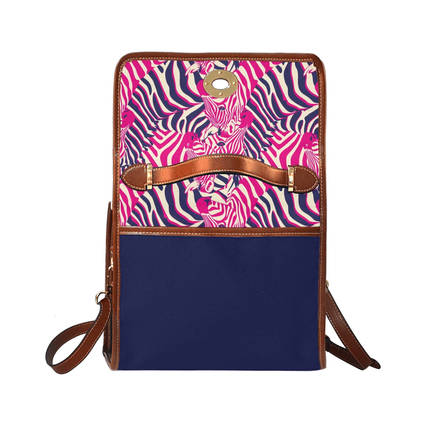Waterproof Canvas Bag-Brown (All Over Print) (1641)