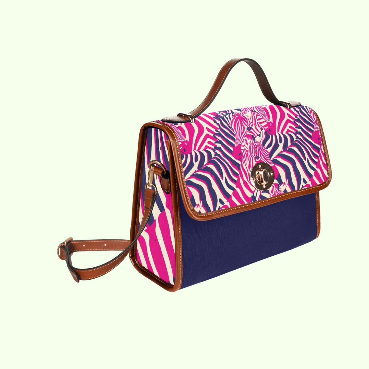 Waterproof Canvas Bag-Brown (All Over Print) (1641)