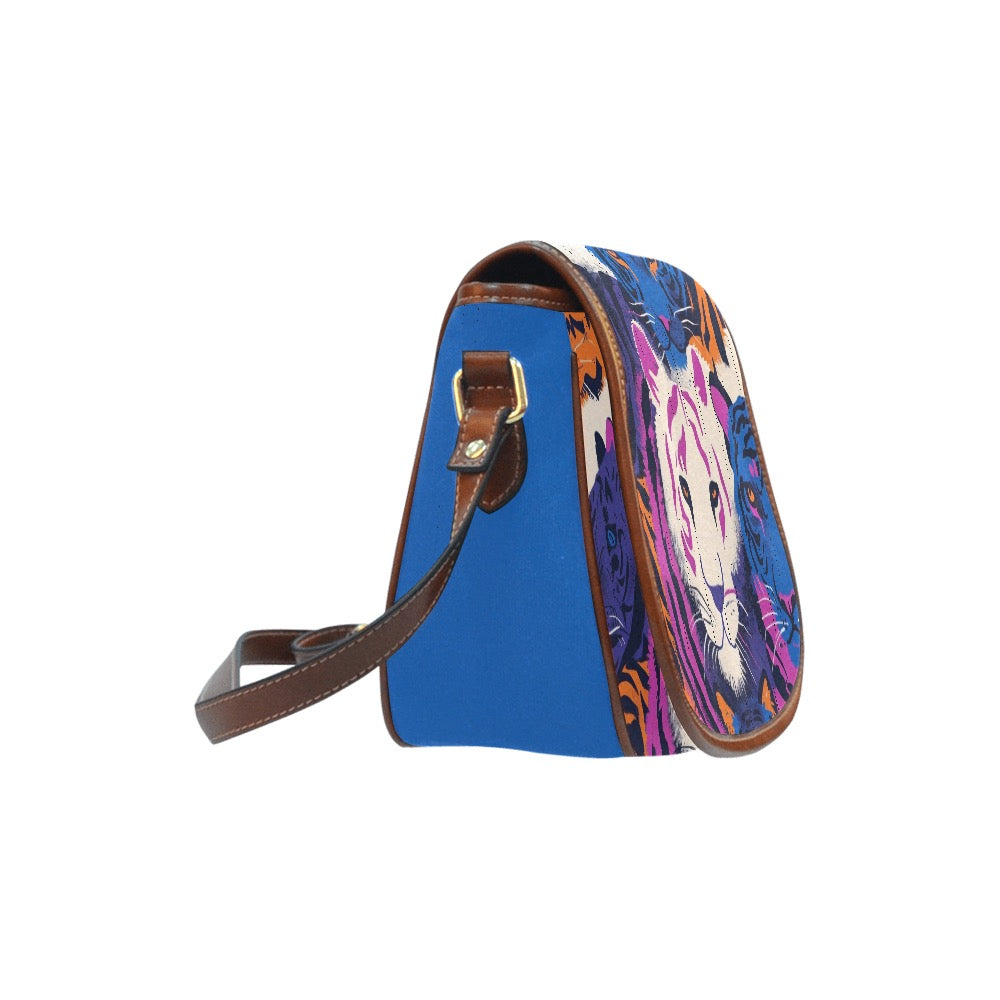 Saddle colorful tigers Bag (Model 1649) (Big)