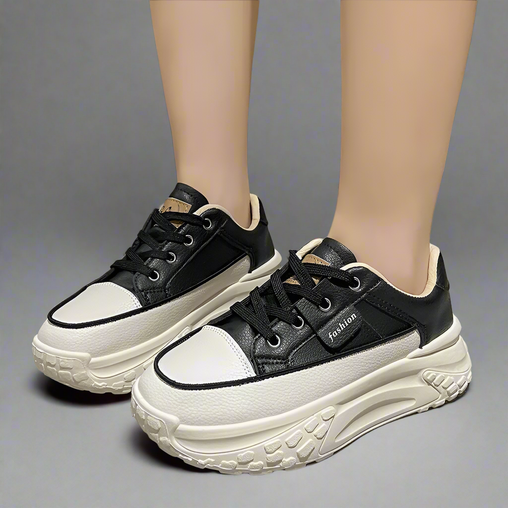 Round Toe Platform Sneakers
