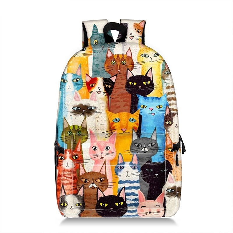 Cartoon Animal Printing Large Capacity Student Schoolbag Printing Backpack