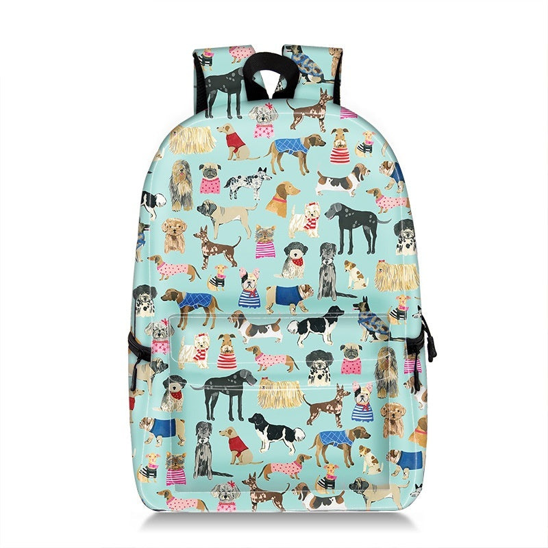 Cartoon Animal Printing Large Capacity Student Schoolbag Printing Backpack