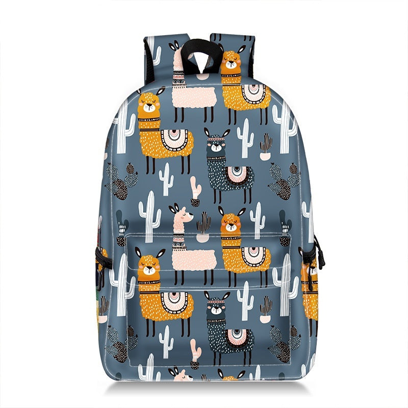 Cartoon Animal Printing Large Capacity Student Schoolbag Printing Backpack