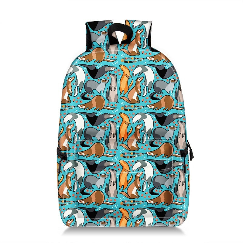 Cartoon Animal Printing Large Capacity Student Schoolbag Printing Backpack