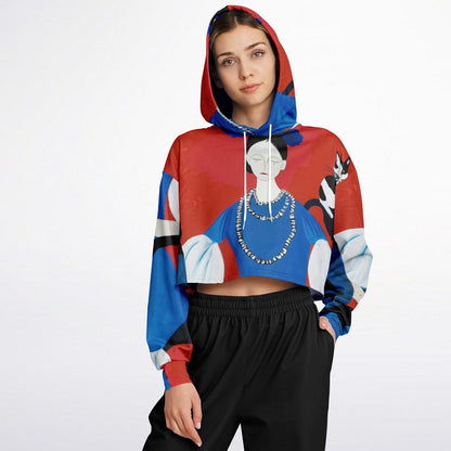 Fashion Dance Cropped Hoodie – Artistic Statement Streetwear - Batty