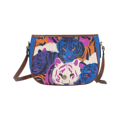 Saddle colorful tigers Bag (Model 1649) (Big)