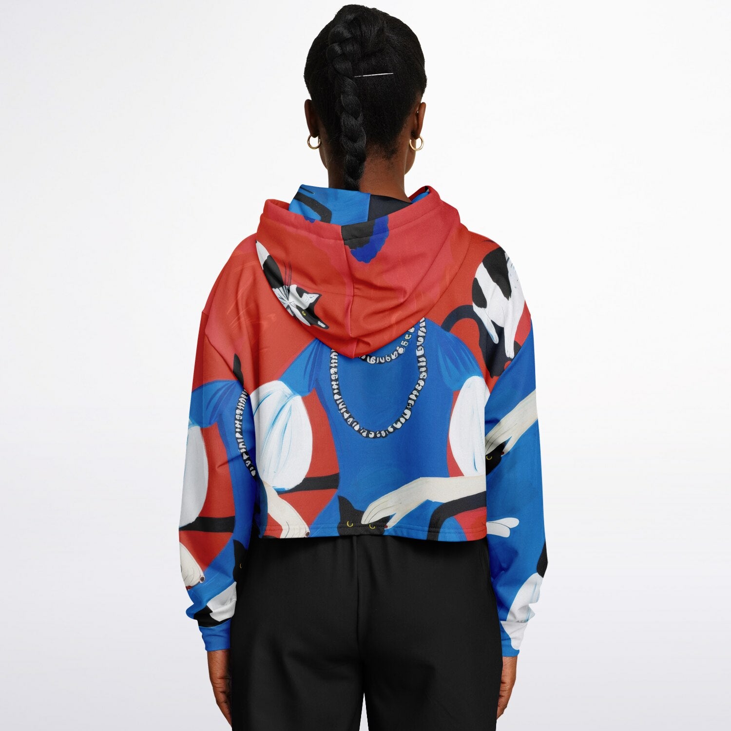 Fashion Dance Cropped Hoodie – Artistic Statement Streetwear - Batty