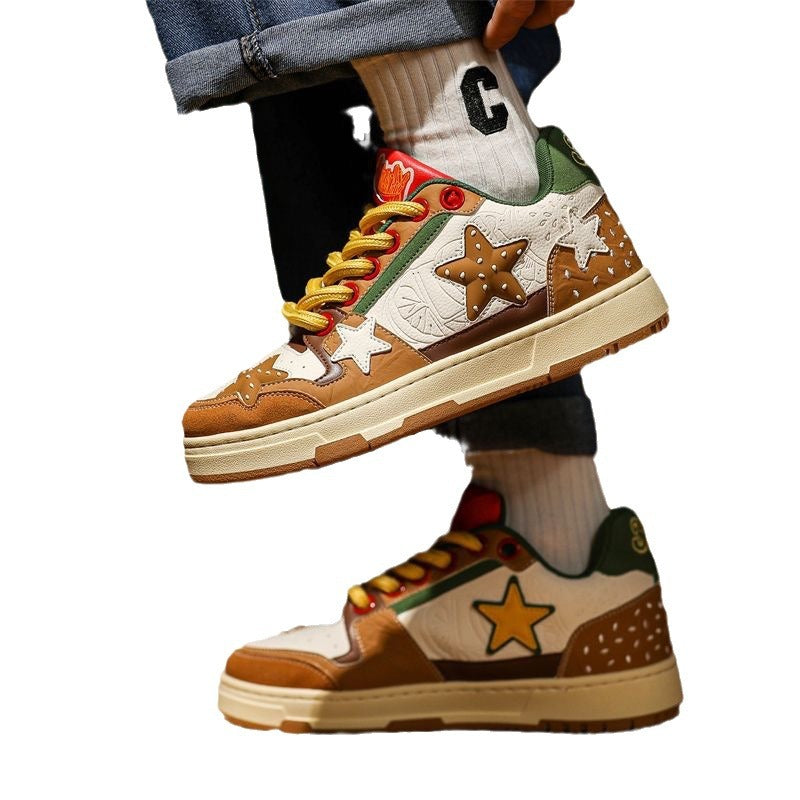 Niche National Fashion Couple Casual Platform Sneakers For Women - Batty