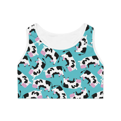 Sports Bra cows pattern