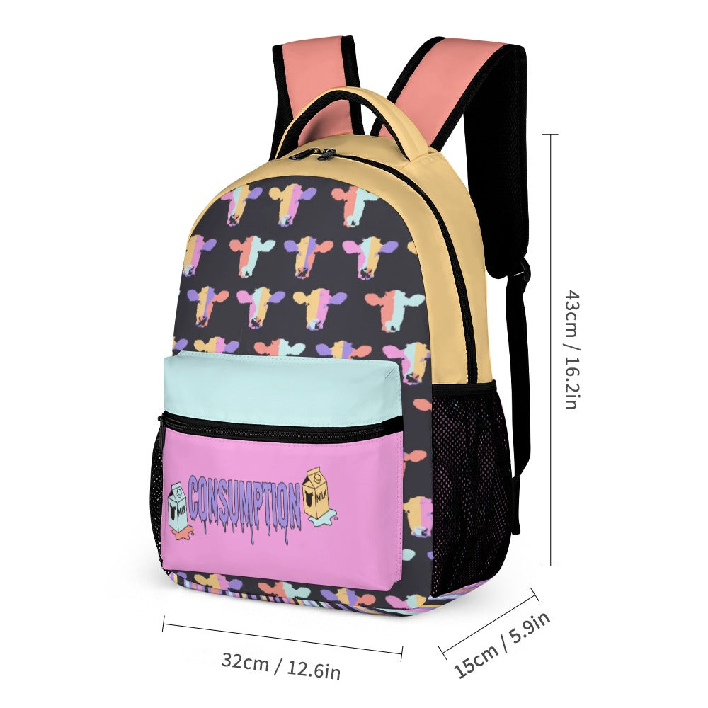 The Pop Cow School Collection: Backpack • Lunch Bag • Pencil Case - Batty