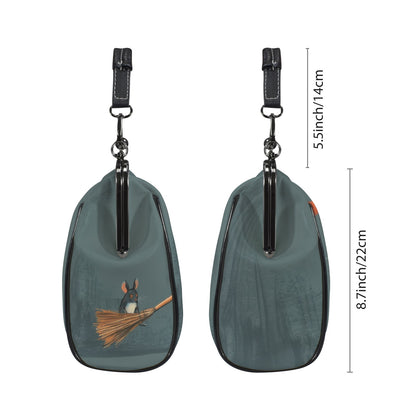 Vintage Cat & Mouse Art Handbag – Whimsical Retro-Inspired Shoulder Bag