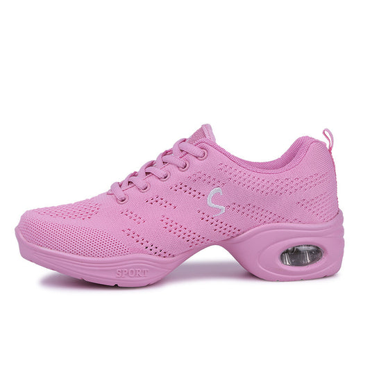 Women's Summer Breathable Fly Woven Mesh Soft Bottom Dancing Shoes