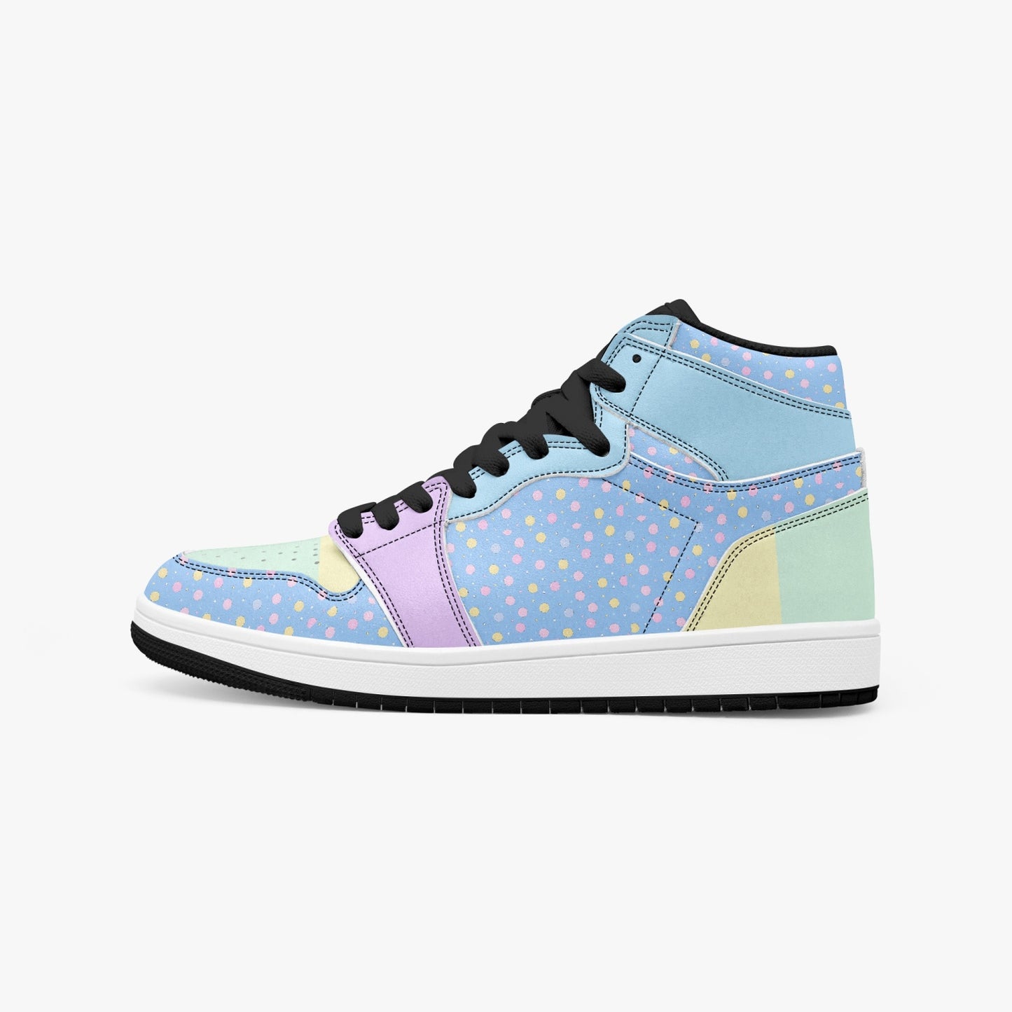 Colorful High-Top Leather Sneakers 352. AJ1