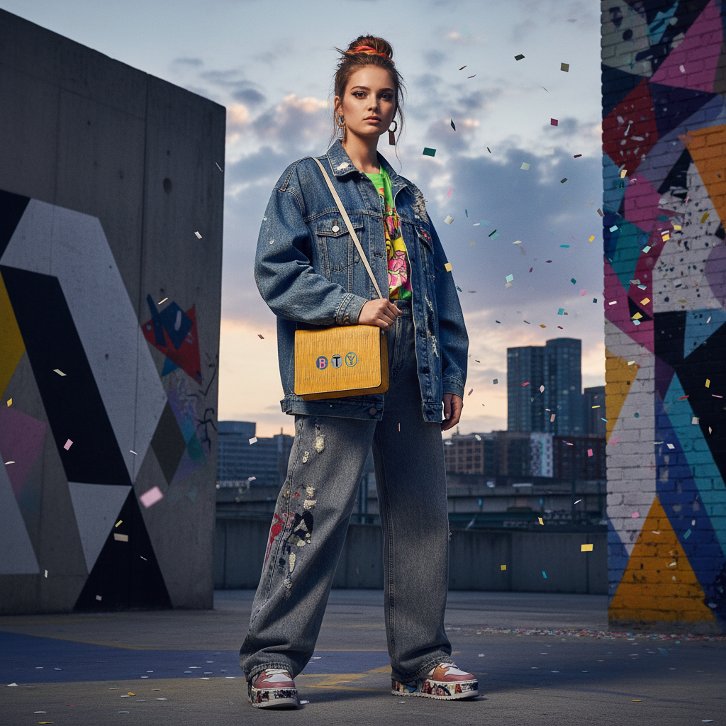 Book-Shaped Crossbody Bag with Cow Illustration – Yellow Edition - Batty