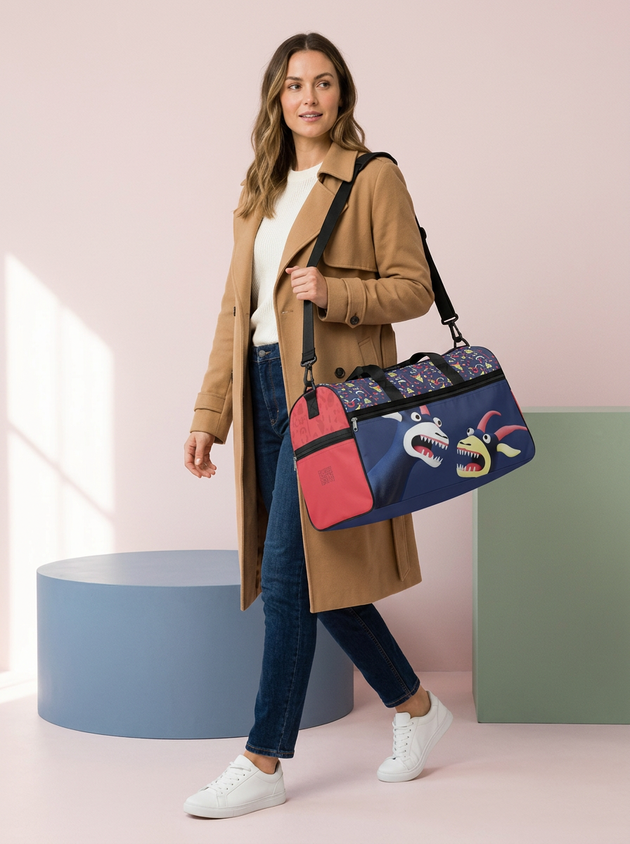 Monster Duffle Bag – Canvas Travel, Gym & Weekender Bag