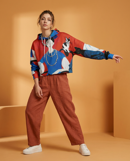 Fashion Dance Cropped Hoodie – Artistic Statement Streetwear - Batty