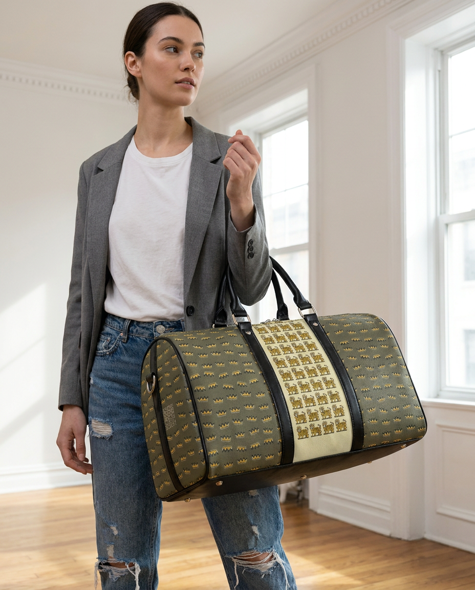 Spacious PU Leather Weekender Bag – Travel, Gym & Everyday Adventure - Batty