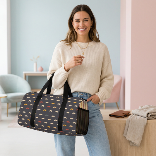 Mustache-print duffel bag (Copy) - Batty