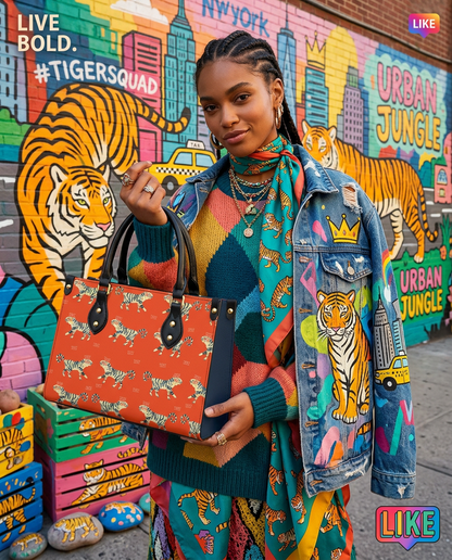 Tiger Print Structured  Bag - Batty