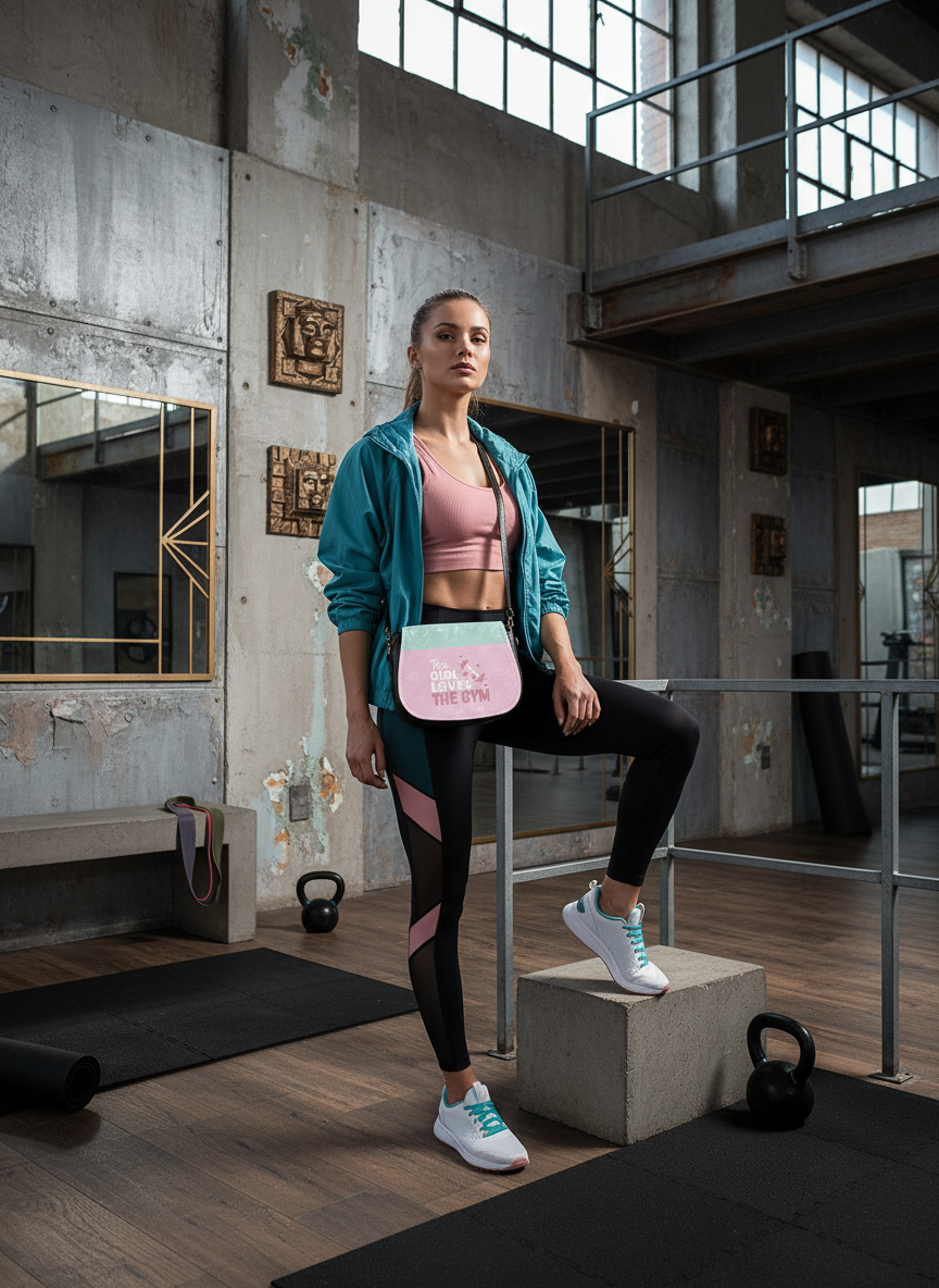 Classic Saddle Bag Gym girl - Batty