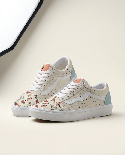 Bird Print Canvas Sneakers | Unisex Low Top Shoes | Colorful Art Sneakers | Unique Gift - Batty