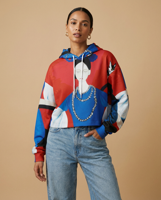Fashion Dance Cropped Hoodie – Artistic Statement Streetwear - Batty