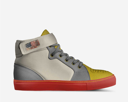 High top leather sneakers