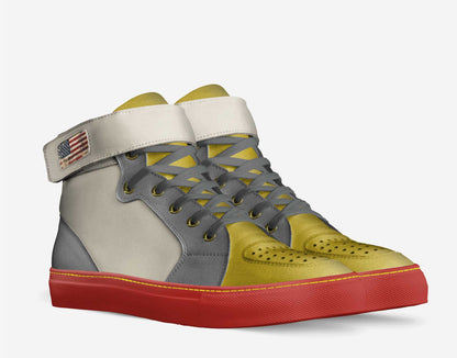 High top leather sneakers