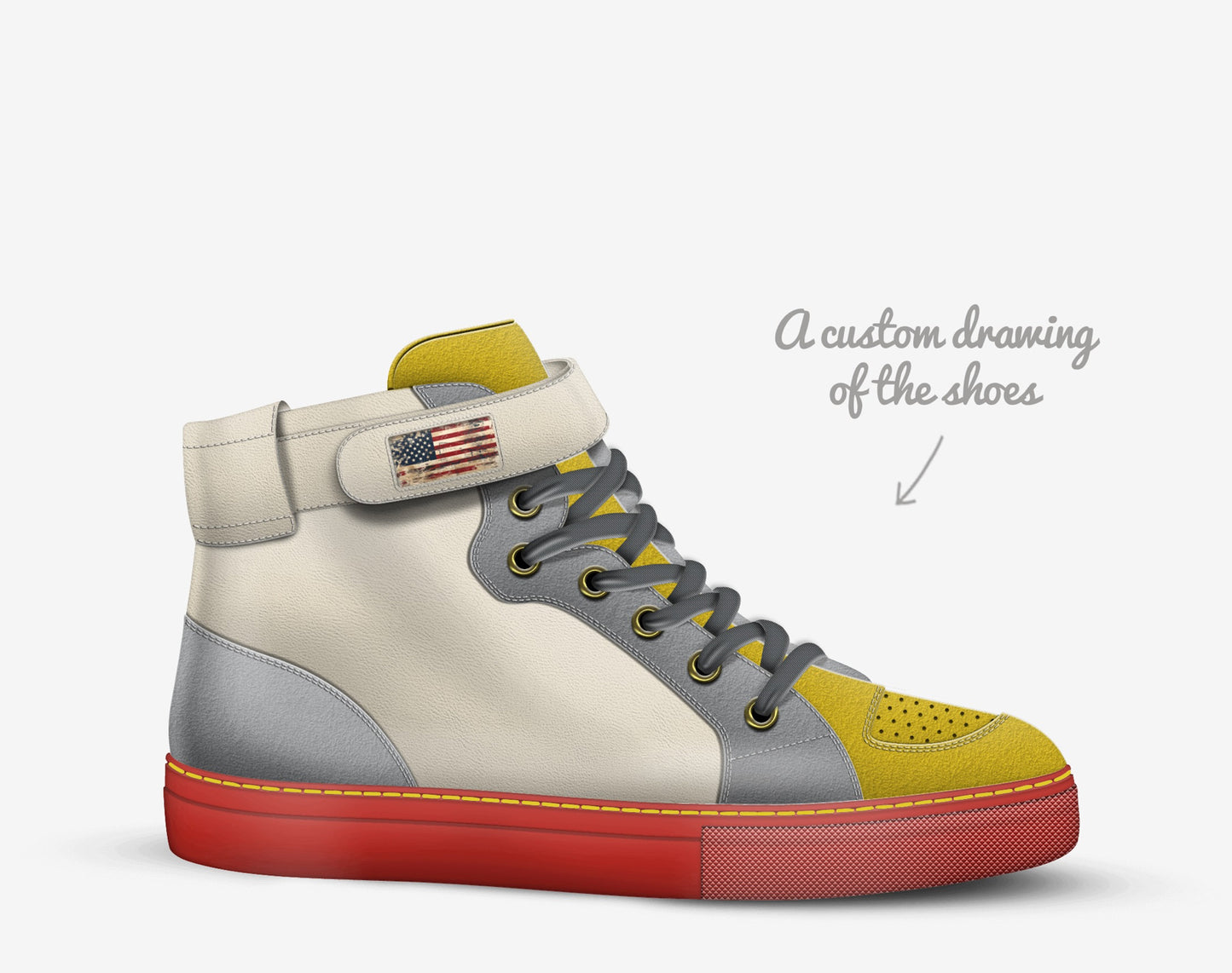 High top leather sneakers