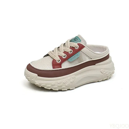 Womens Sport Slippers Trend Lace Up Half Slipper Fashion Casual  Shoes Ladies Slides Sneakers 2025