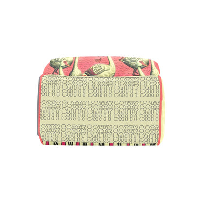 Illustrated Geese Multi-Function Backpack – Artistic Pattern & Versatile Design