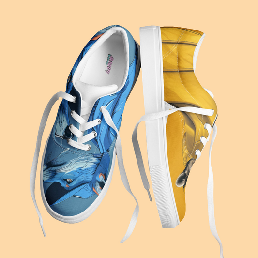 Women’s lace-up canvas shoes