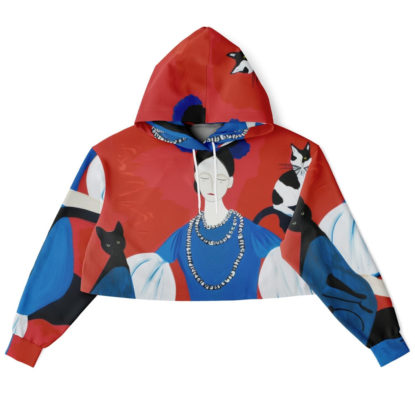 Fashion Dance Cropped Hoodie – Artistic Statement Streetwear - Batty
