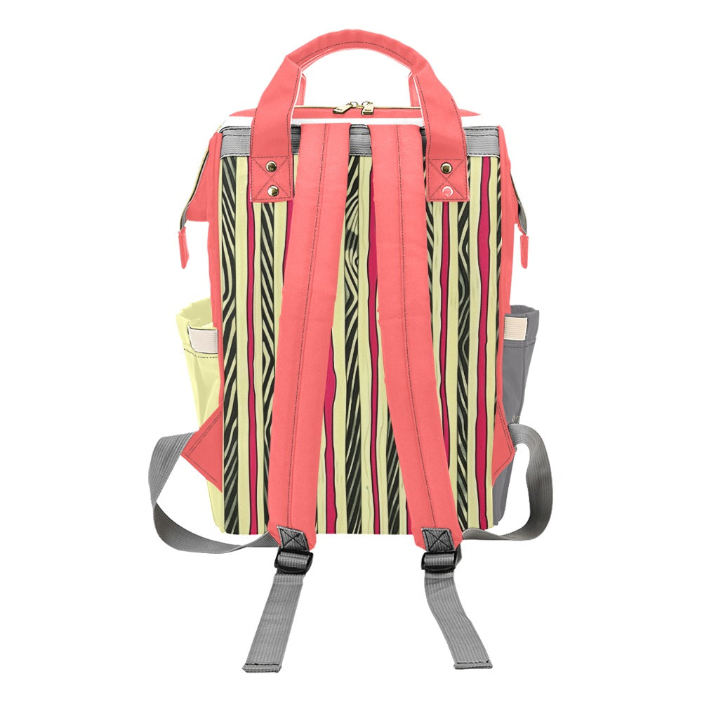 Illustrated Geese Multi-Function Backpack – Artistic Pattern & Versatile Design