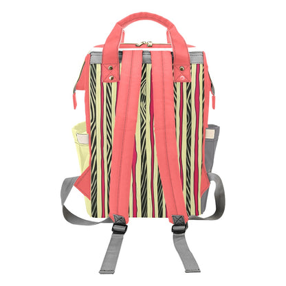 Illustrated Geese Multi-Function Backpack – Artistic Pattern & Versatile Design
