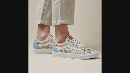 Bird Print Canvas Sneakers | Unisex Low Top Shoes | Colorful Art Sneakers | Unique Gift